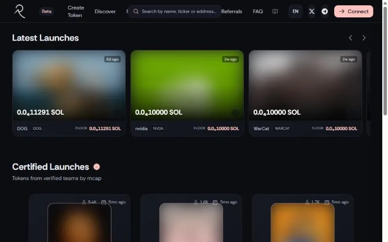 Screenshot: RISE (rise.rich) homepage